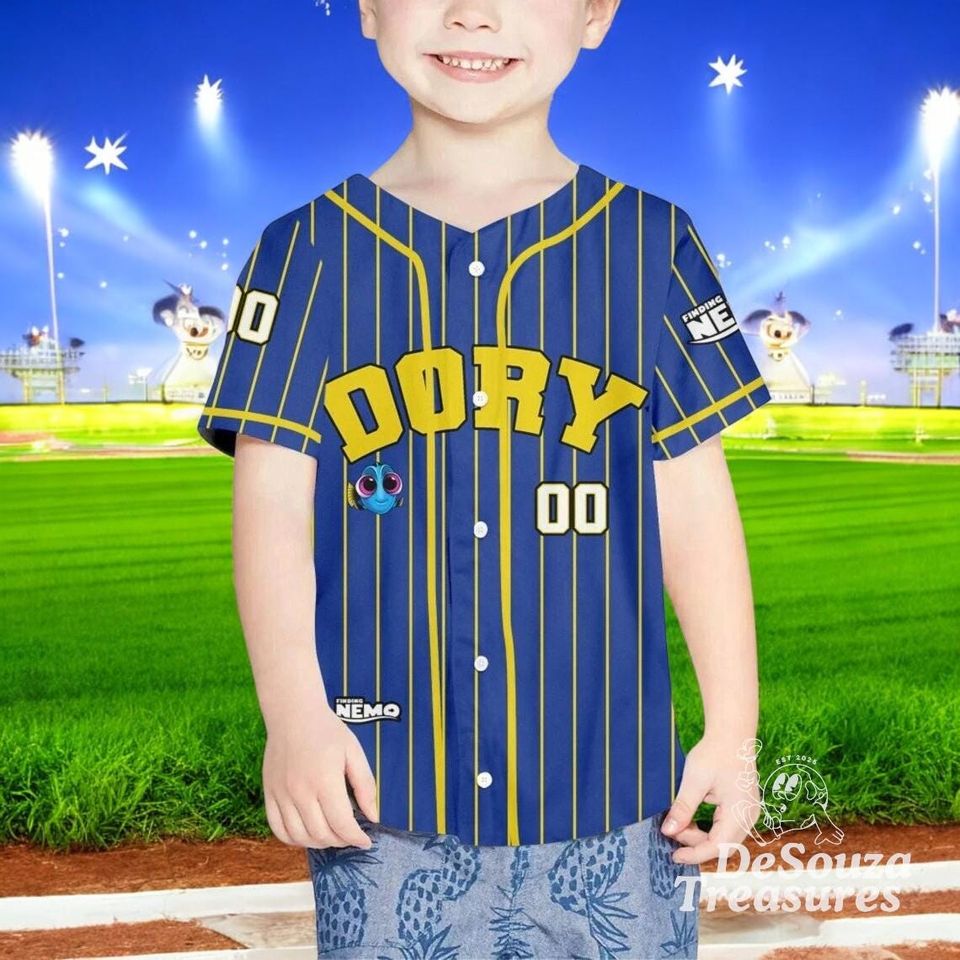 Personalized Finding Nemo Baby Dory Jersey, Custom Disney Baseball Shirt