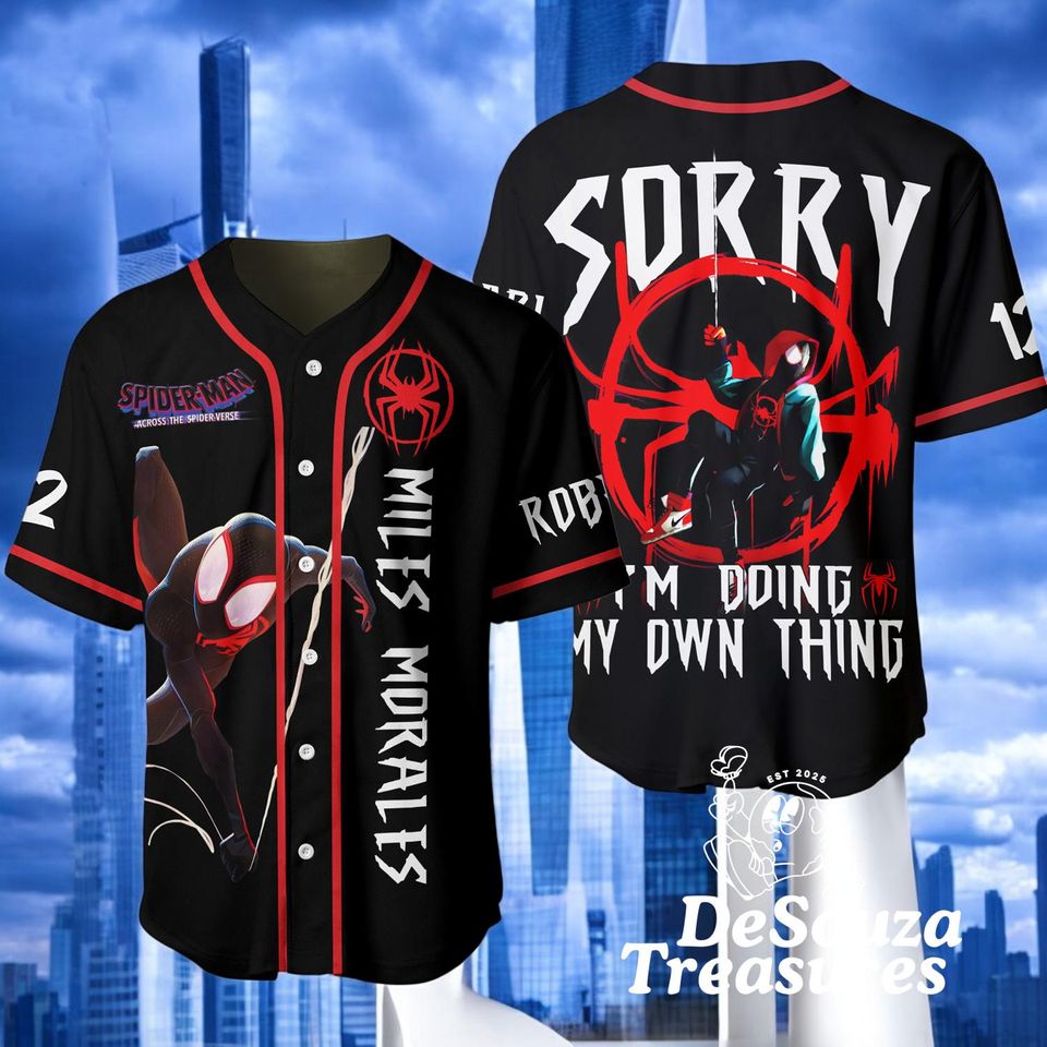 Personalized Dark Spider Baseball Jersey, Custom Name Number Jersey