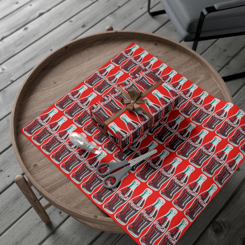 Retro Coca-la Bottle Wrapping Paper | Nostalgic Gift Wrap