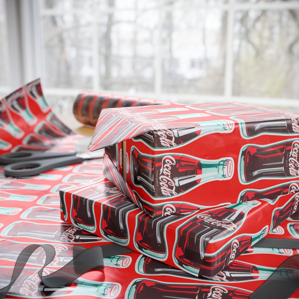 Retro Coca-la Bottle Wrapping Paper | Nostalgic Gift Wrap