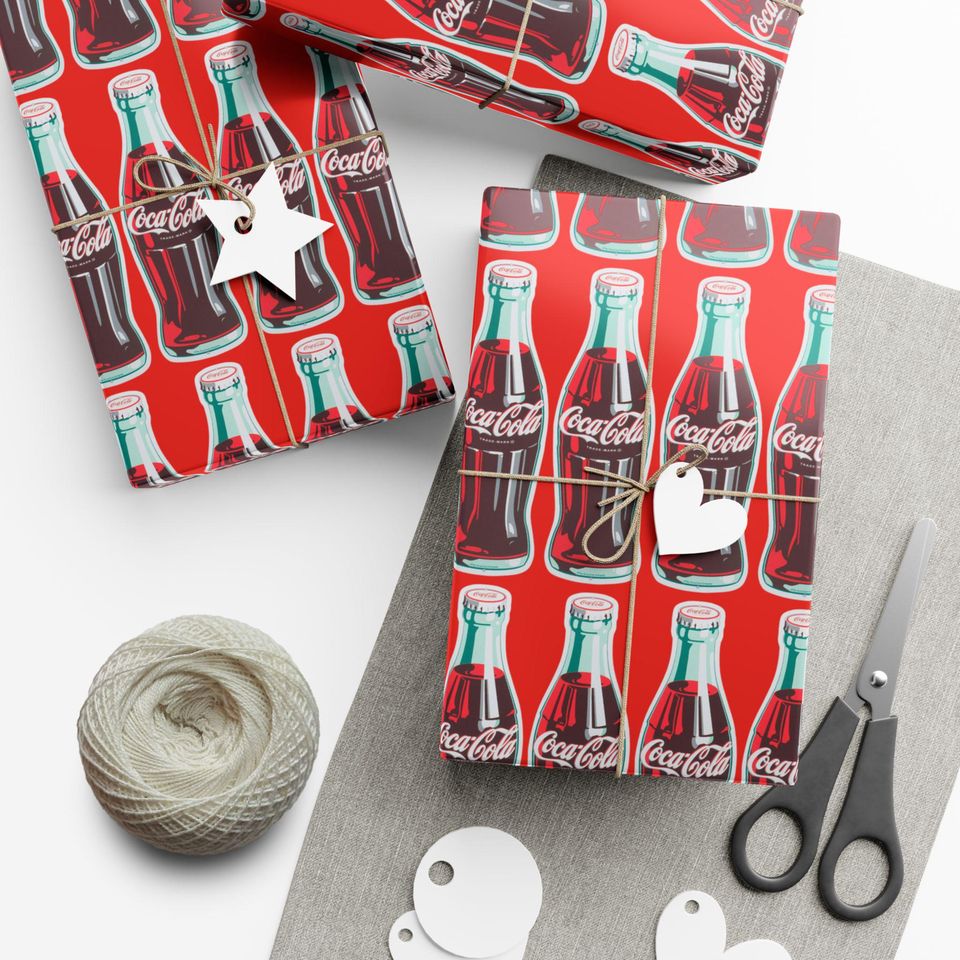 Retro Coca-la Bottle Wrapping Paper | Nostalgic Gift Wrap