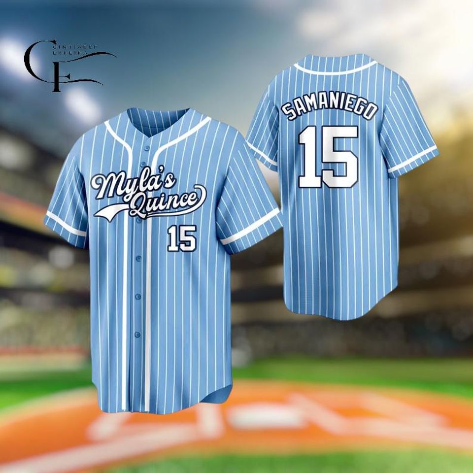 Custom Pinstripe Baseball Jersey, Personalized Team Name & Number, Baseball Couple Gift