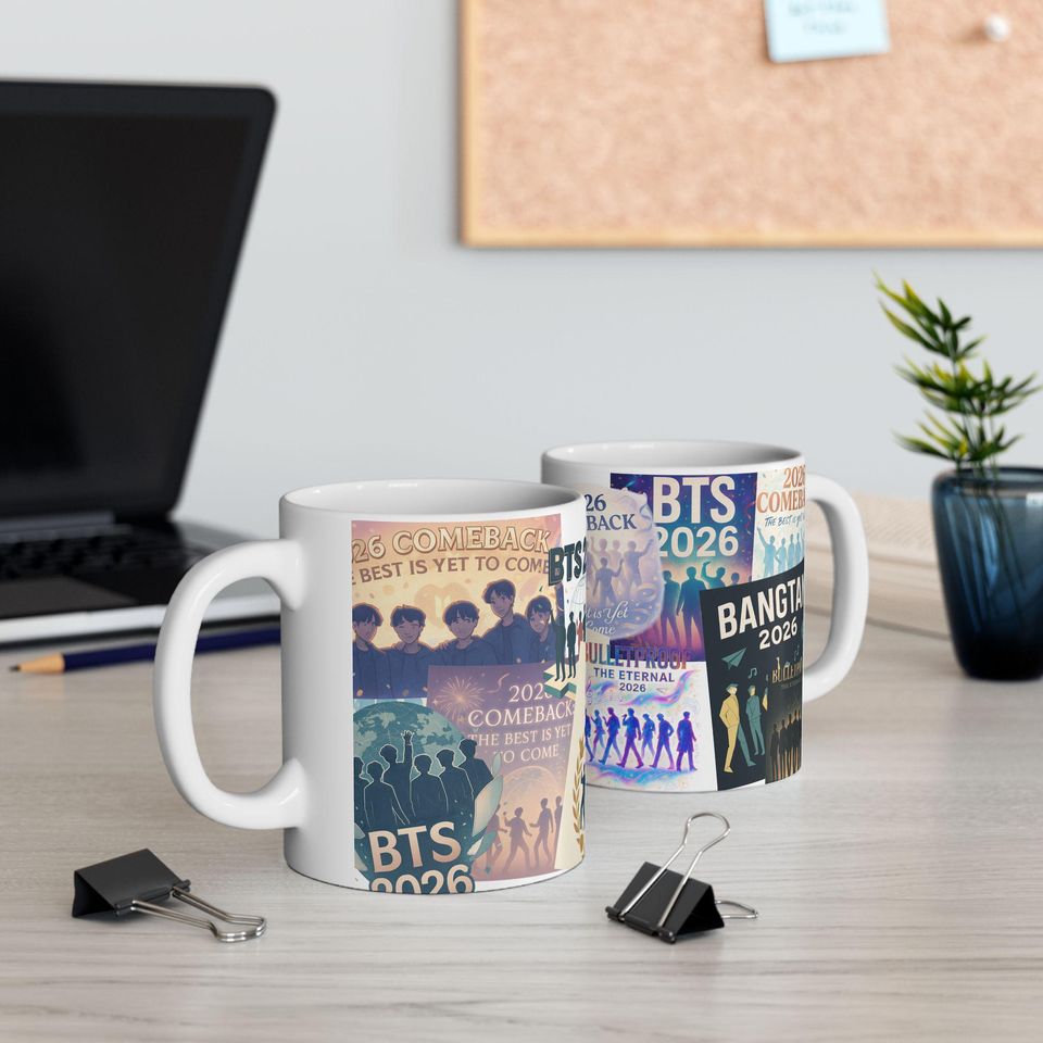 2026 BTS Comeback Posters Ceramic Mug Abstract