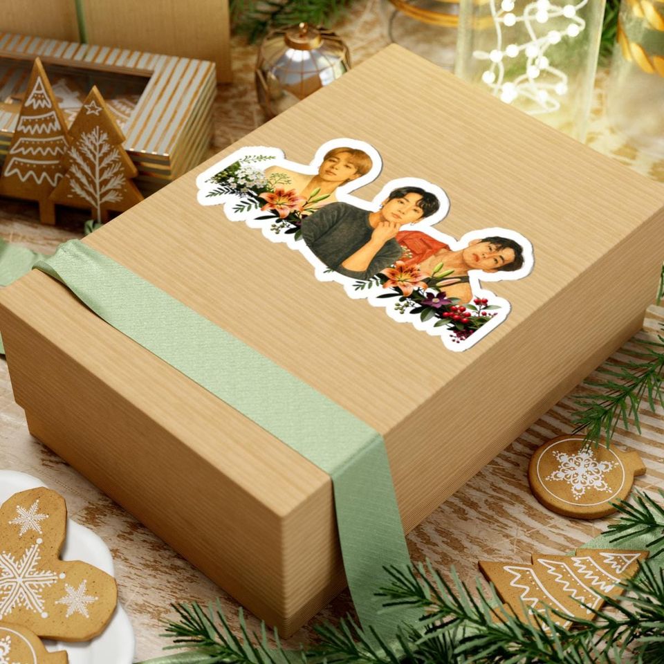 BTS Maknae Line Floral Die-Cut Sticker