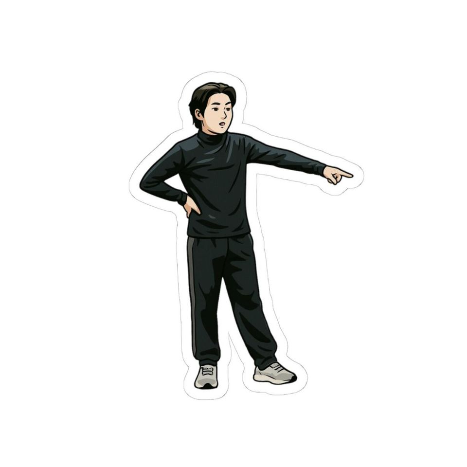 BTS Suga Pointing Die-Cut Sticker