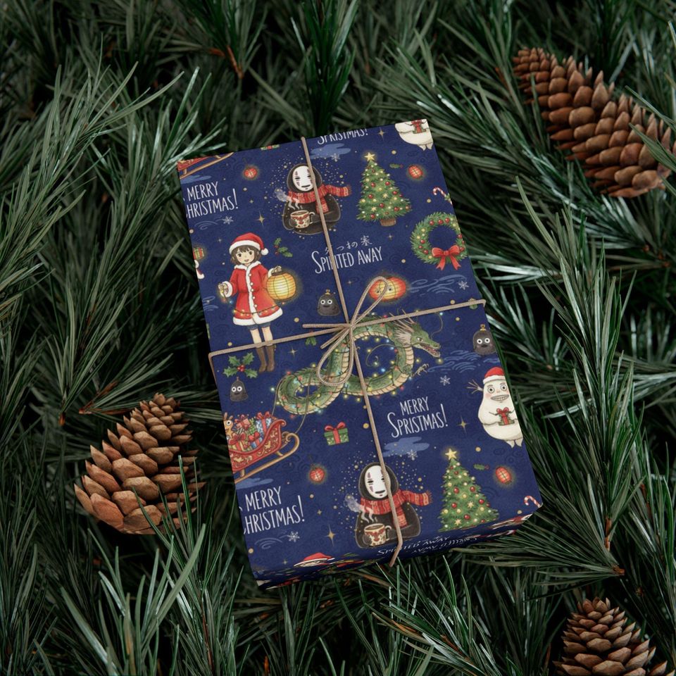 Spirited Away  Anime Wrapping paper | Studio Ghibli Christmas