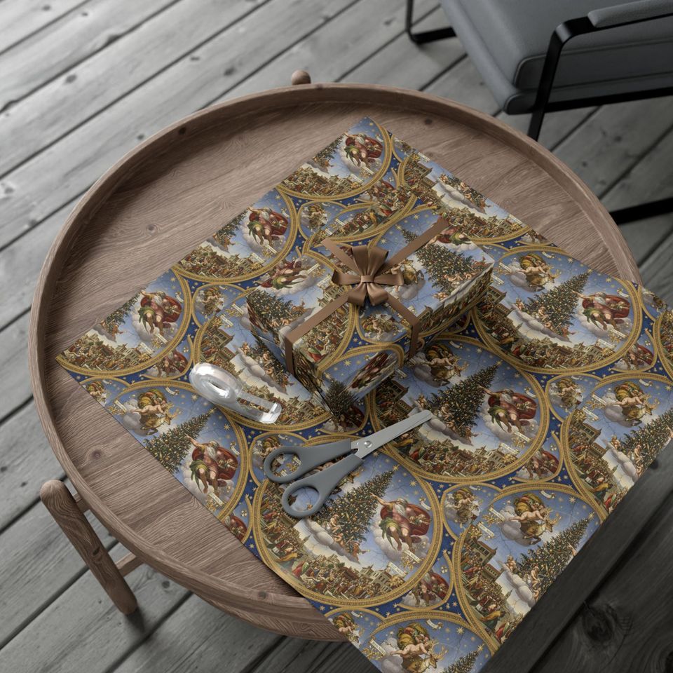 Renaissance Christmas Wrapping Paper | Vintage Christmas