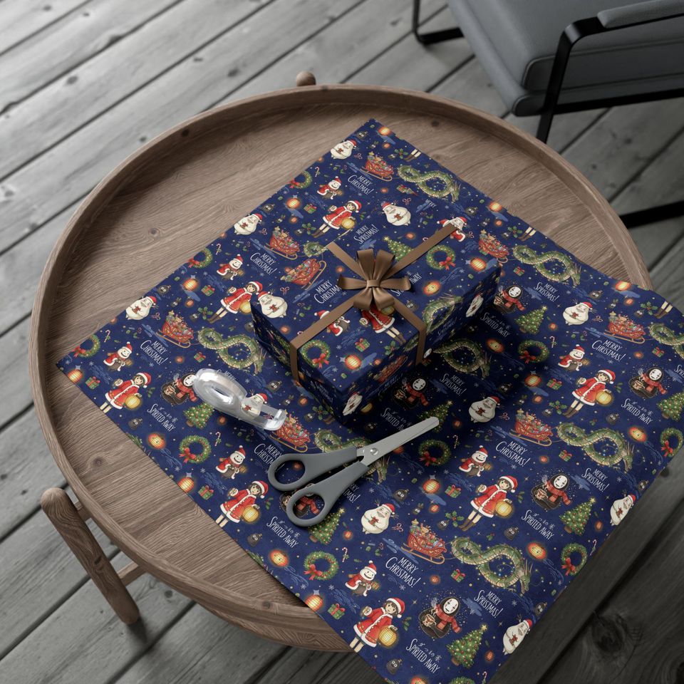 Spirited Away  Anime Wrapping paper | Studio Ghibli Christmas