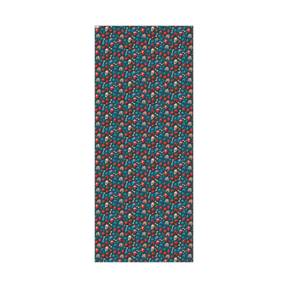 Anatomy Skulls Hearts Bones Pattern Gift Wrap, Holiday Wrapping Paper
