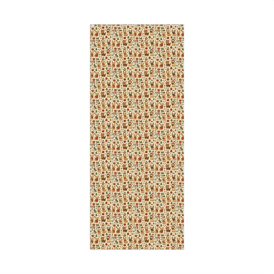 Christmas dog breeds Pattern Gift Wrapping Paper