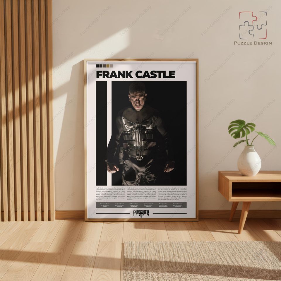 Frank Castle Poster | The Punisher | Marvel Character Poster | Jon Bernthal