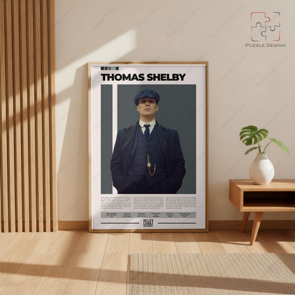 Thomas Shelby Poster | Peaky Blinders Character Poster | Cillian Murphy | Premium Matte Vertical Poster