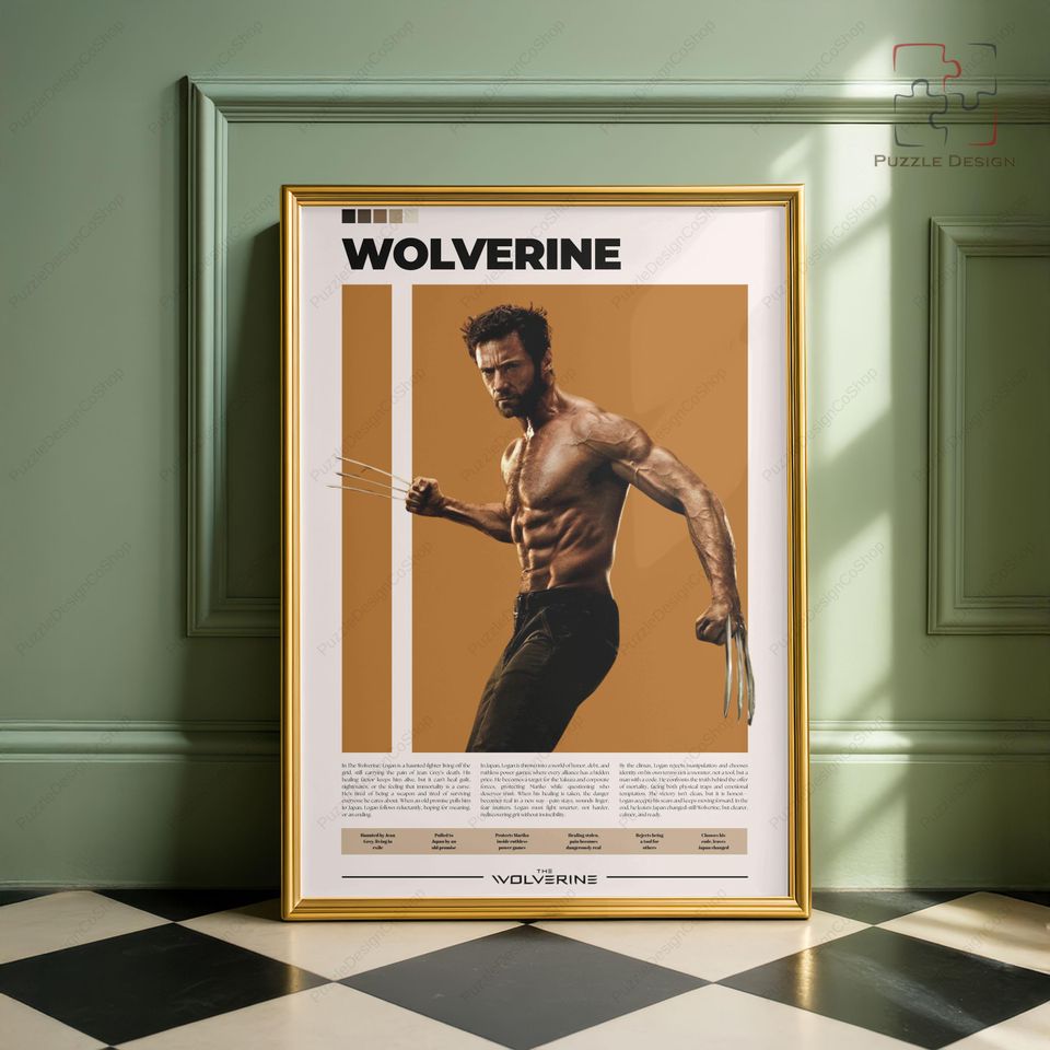 Wolverine Poster | X Men Poster | Logan Poster | Hugh Jackman | Marvel Superhero Poster