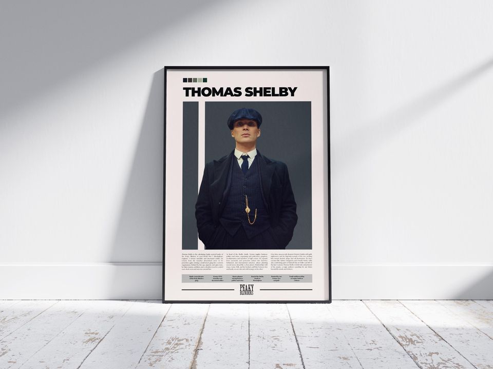 Thomas Shelby Poster | Peaky Blinders Character Poster | Cillian Murphy | Premium Matte Vertical Poster