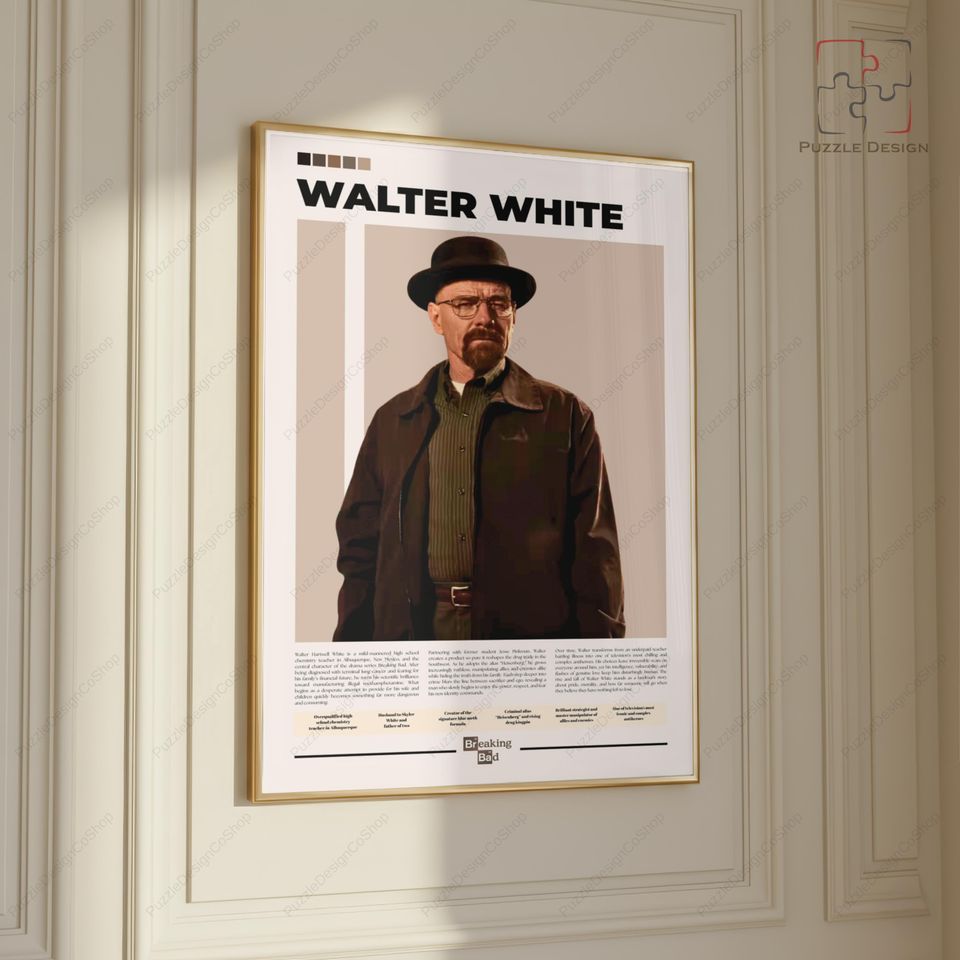 Walter White Poster | Breaking Bad Poster | Bryan Cranston | Character Poster