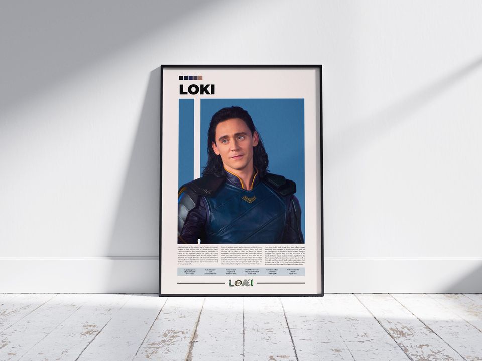 Loki Poster | Marvel Poster | God of Mischief | Tom Hiddleston | Character Poster