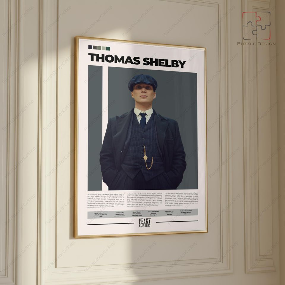 Thomas Shelby Poster | Peaky Blinders Character Poster | Cillian Murphy | Premium Matte Vertical Poster