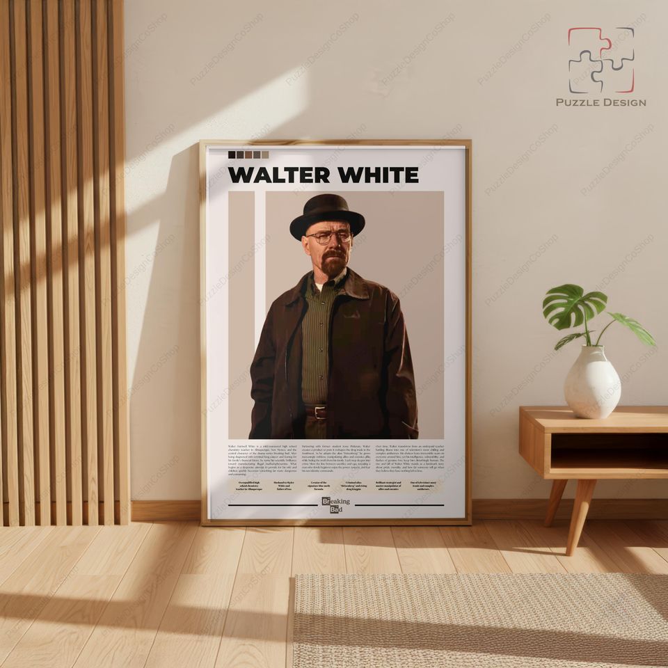 Walter White Poster | Breaking Bad Poster | Bryan Cranston | Character Poster