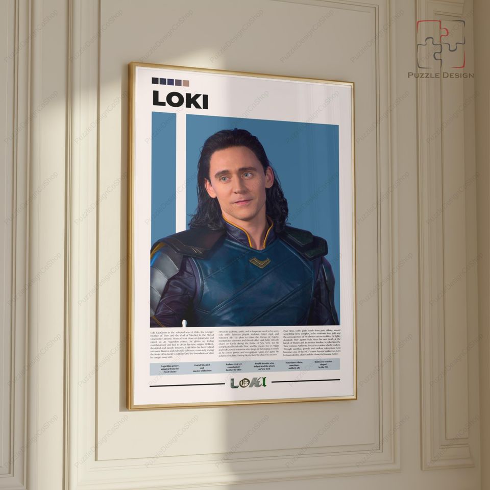 Loki Poster | Marvel Poster | God of Mischief | Tom Hiddleston | Character Poster