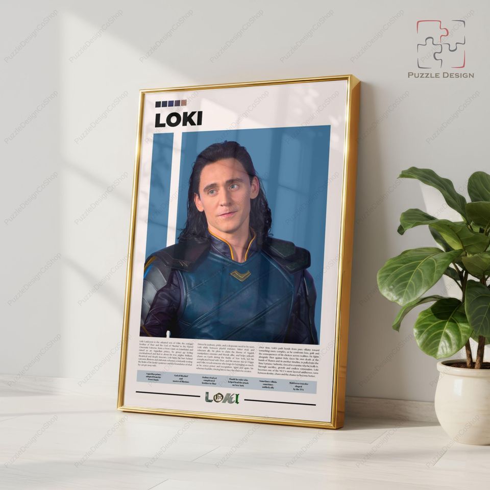 Loki Poster | Marvel Poster | God of Mischief | Tom Hiddleston | Character Poster