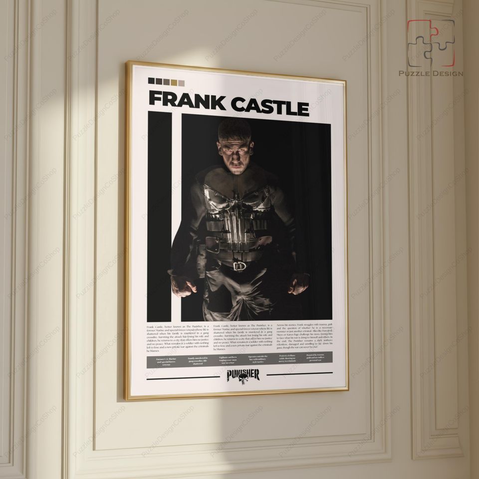 Frank Castle Poster | The Punisher | Marvel Character Poster | Jon Bernthal