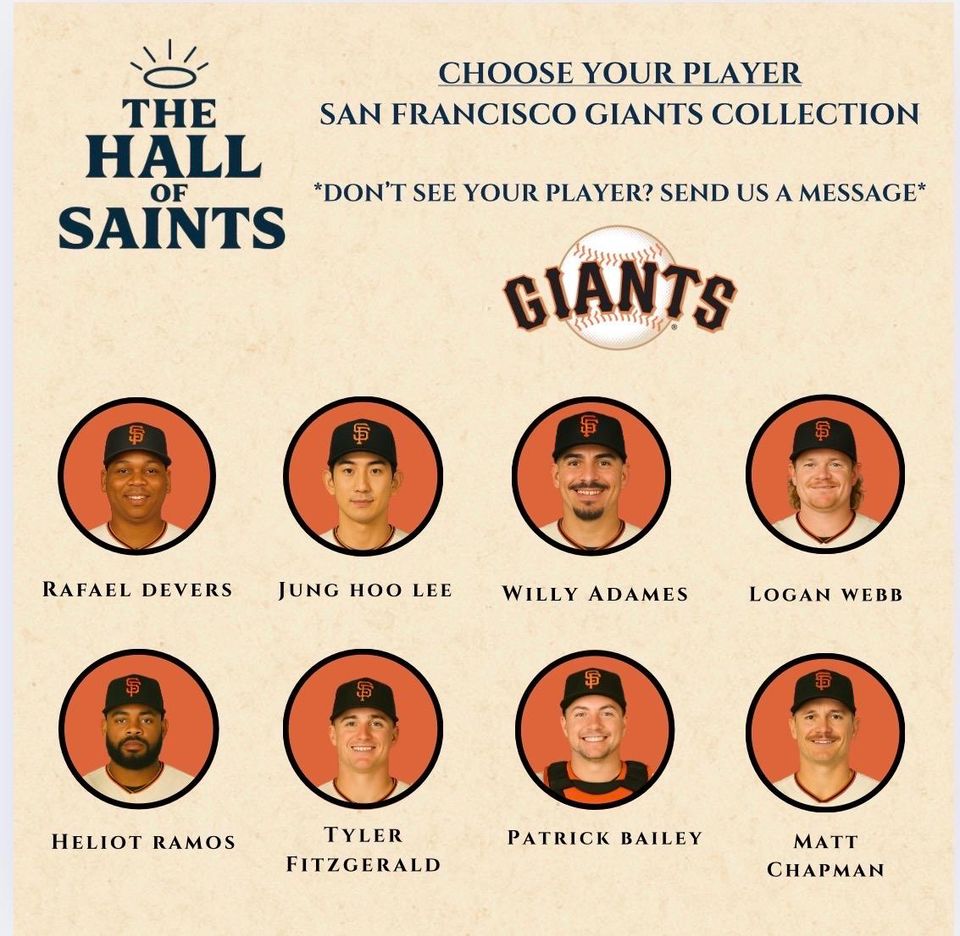 San Francisco Giants Player Candle - Baseball Fan Decor