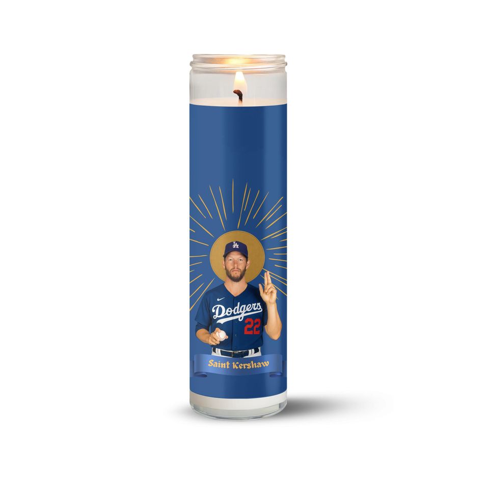Clayton Kershaw Dodgers Candle - Baseball Fan Gift