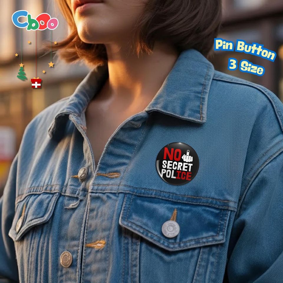 Ice Out Pin Button, Protest Pin