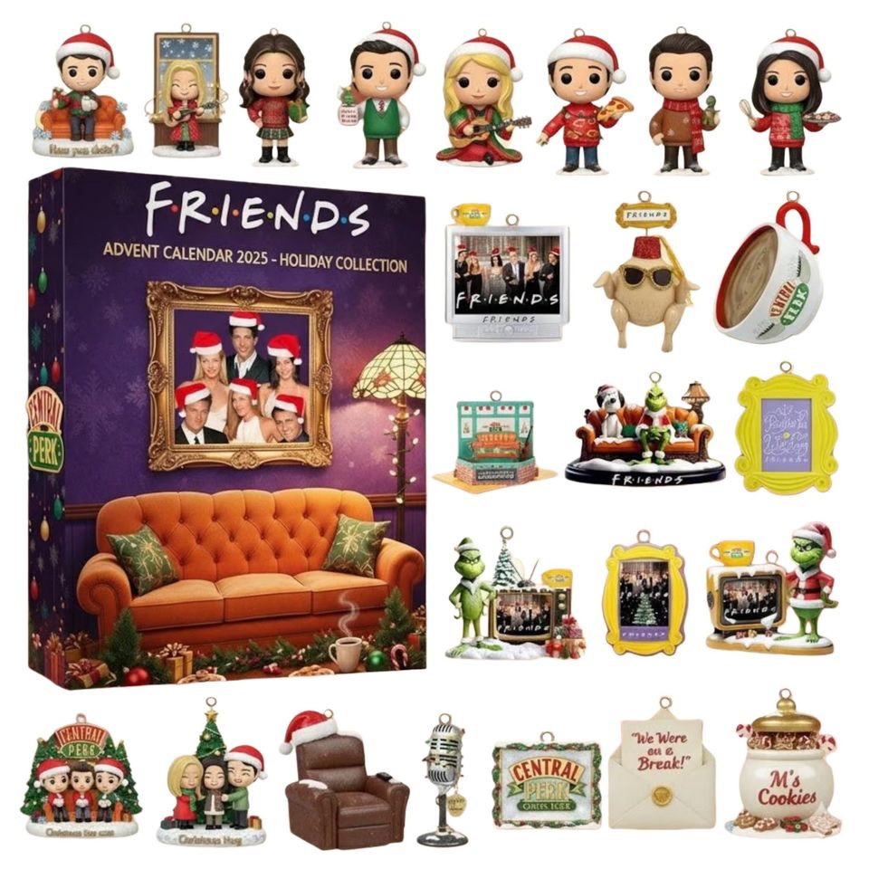 Friends Advent Calendar 2025, Friends Xmas Calendar Box, TV Show Christmas Countdown Box, Central Perk Holiday Collectible Gift Set