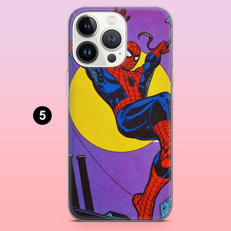 Spiderman Marvel Superhero Phone Case for iPhone 12-17 Pro