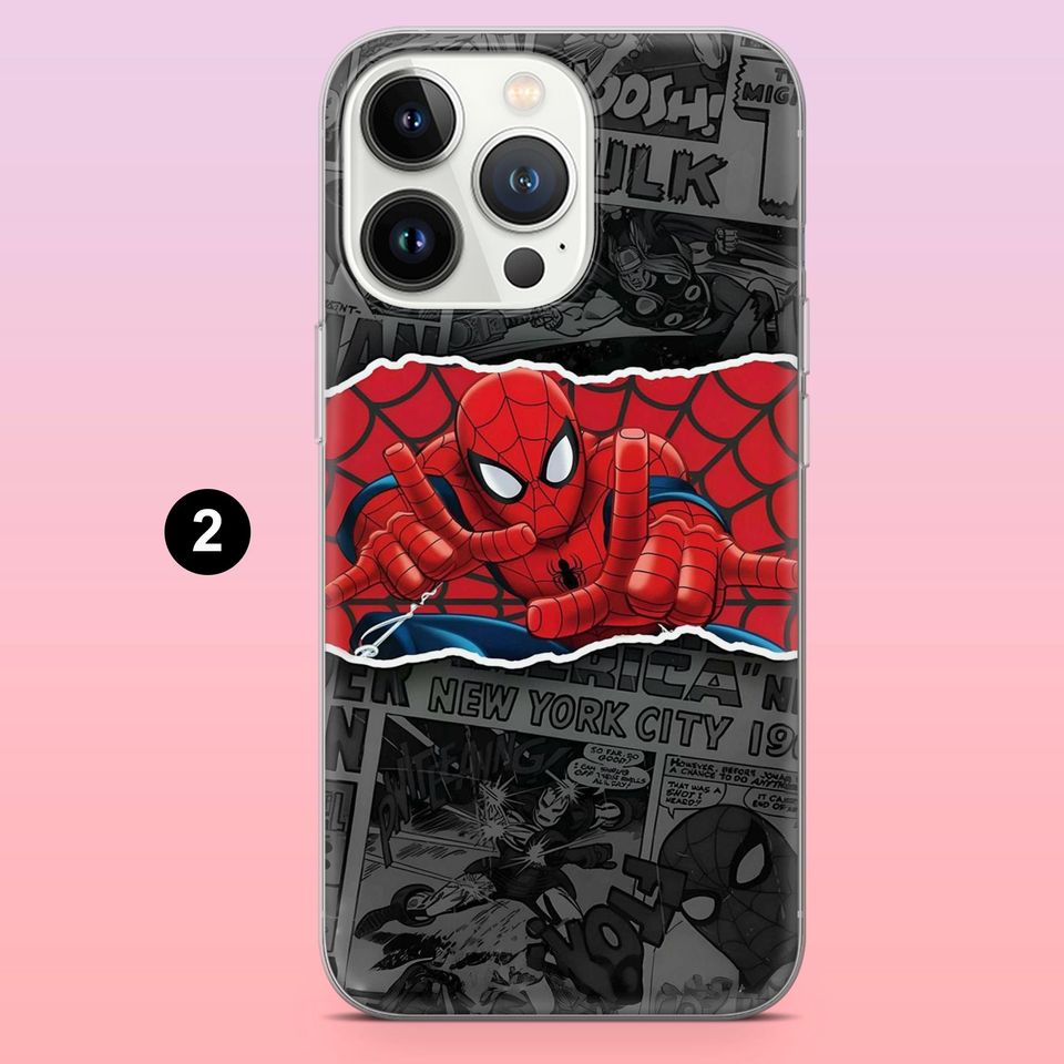Spiderman Marvel Superhero Phone Case for iPhone 12-17 Pro