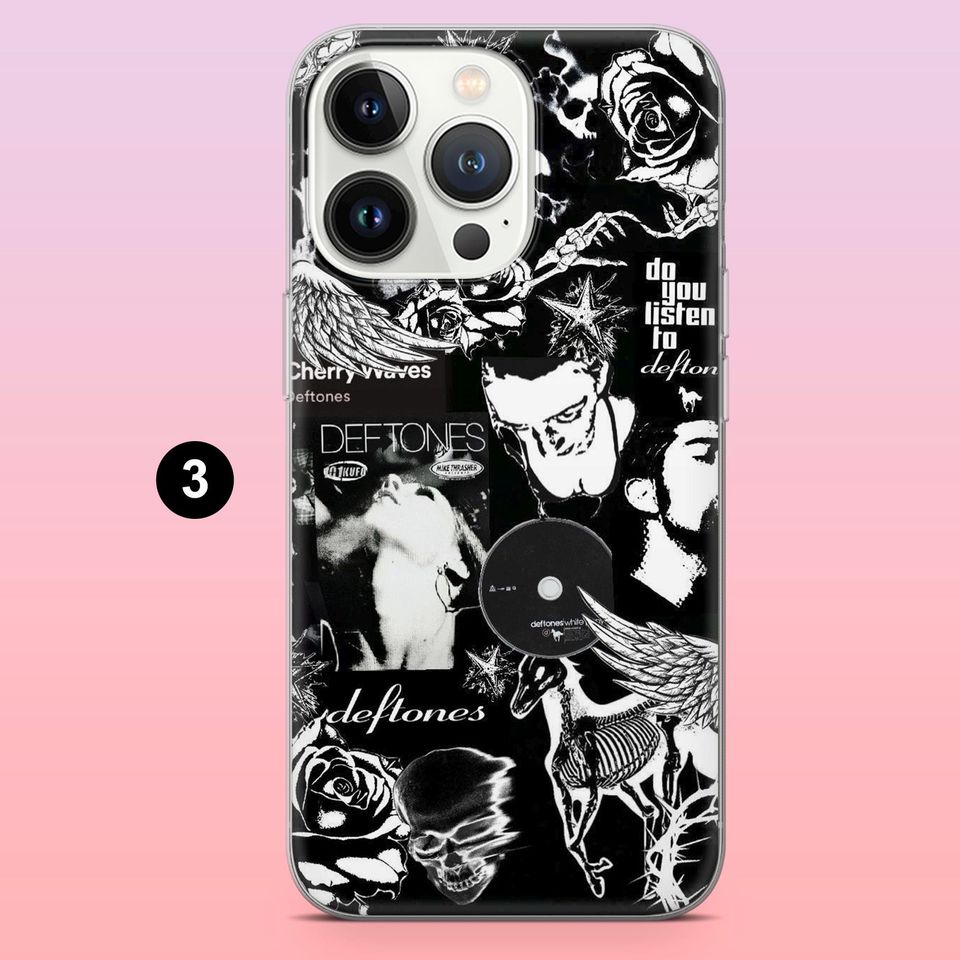 Deftone Gothic Rock Band Phone Case for iPhone 12-17 Pro