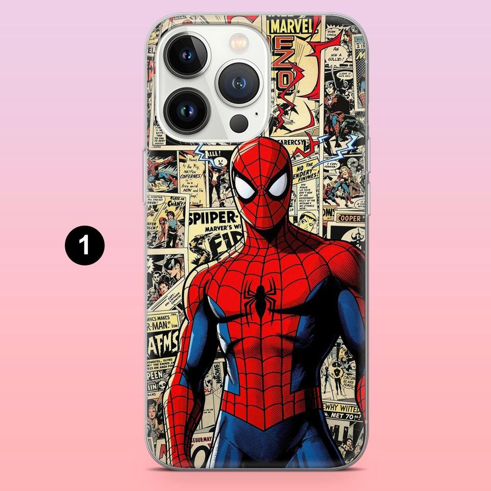 Spiderman Marvel Superhero Phone Case for iPhone 12-17 Pro