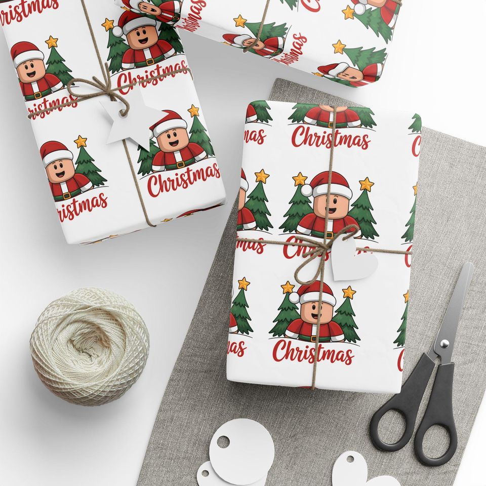 Christmas Roblox Wrapping Paper | Holiday Kids Gift Wrap