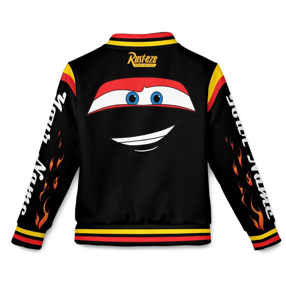 Custom McQueen Baseball Jacket with Name & Birthday