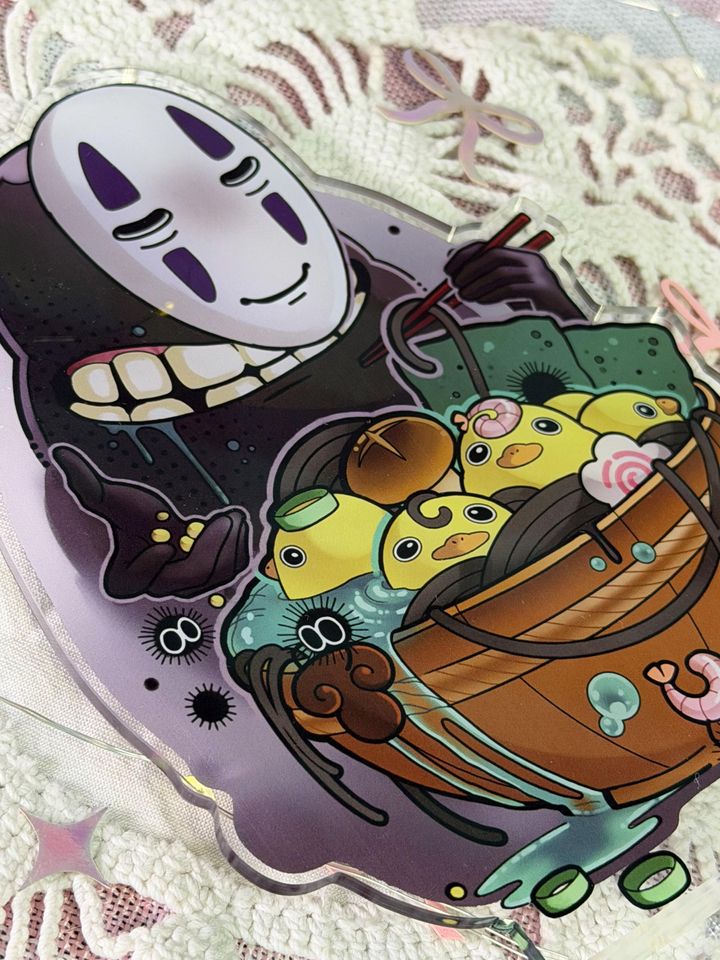 Acrylic Double-Sided No Face Ramen Bowl Standee Spirited Away