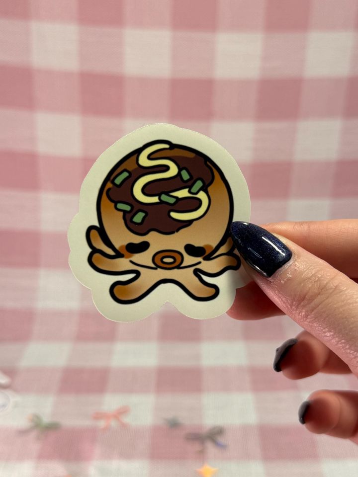 Takoyaki Octopus Food Vinyl Sticker for Home & Living