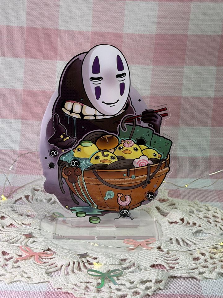 Acrylic Double-Sided No Face Ramen Bowl Standee Spirited Away