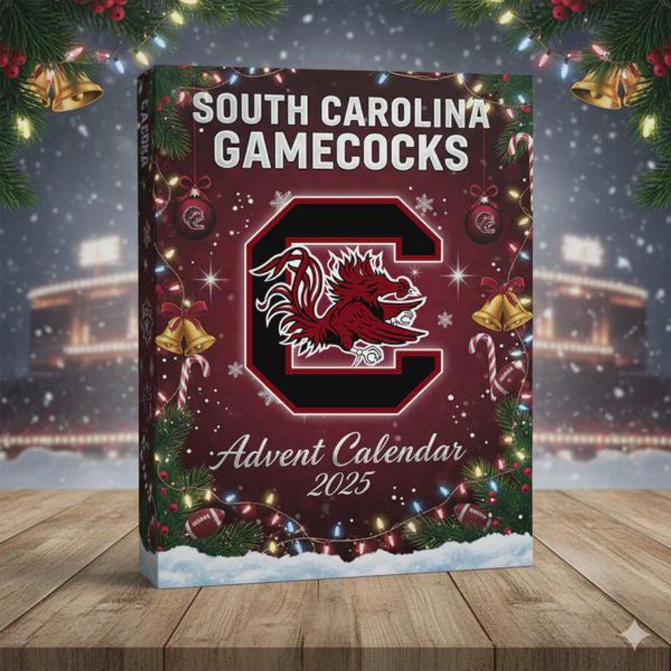 Gamecocks Advent Calendar 2025, 24-Day Mystery Box with Team Style Mini Items, Collector Countdown Set for Fans
