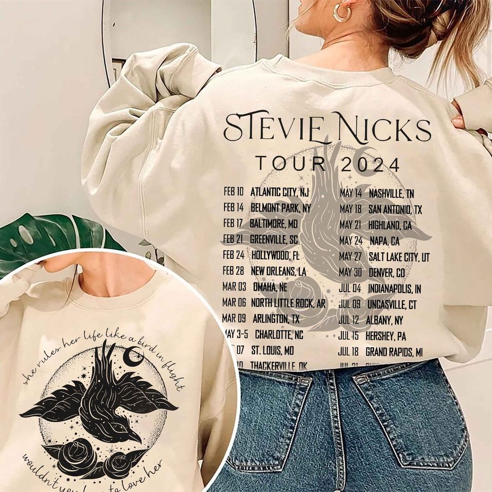 Stevie Nicks 2024 Live In Concert Double Sided Sweatshirt