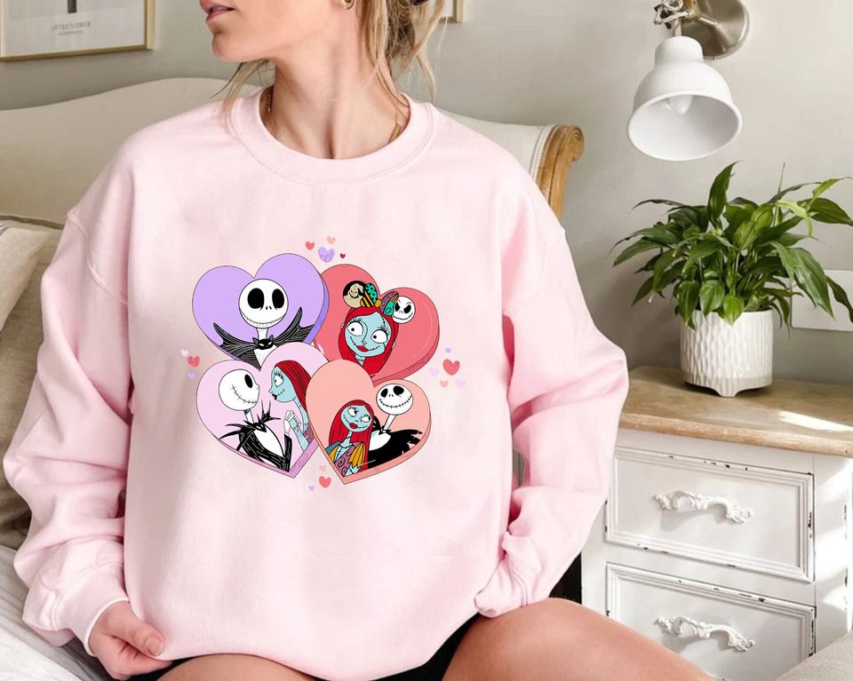 Disney Jack and Sally Valentine's Day Sweatshirt