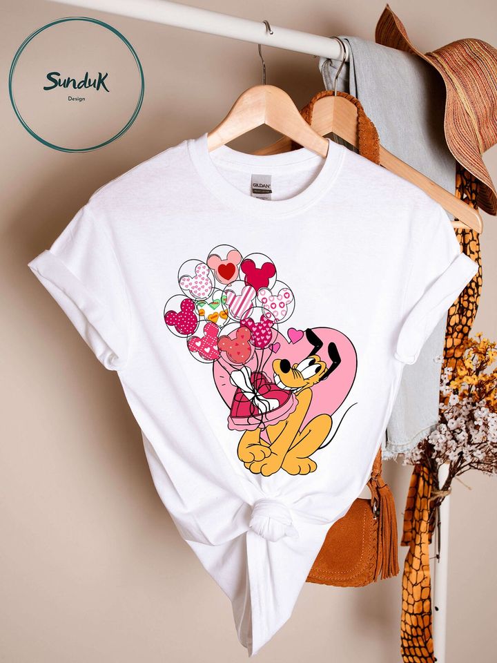 Disney Pluto Valentine's Day Shirt, Matching Sweatshirt