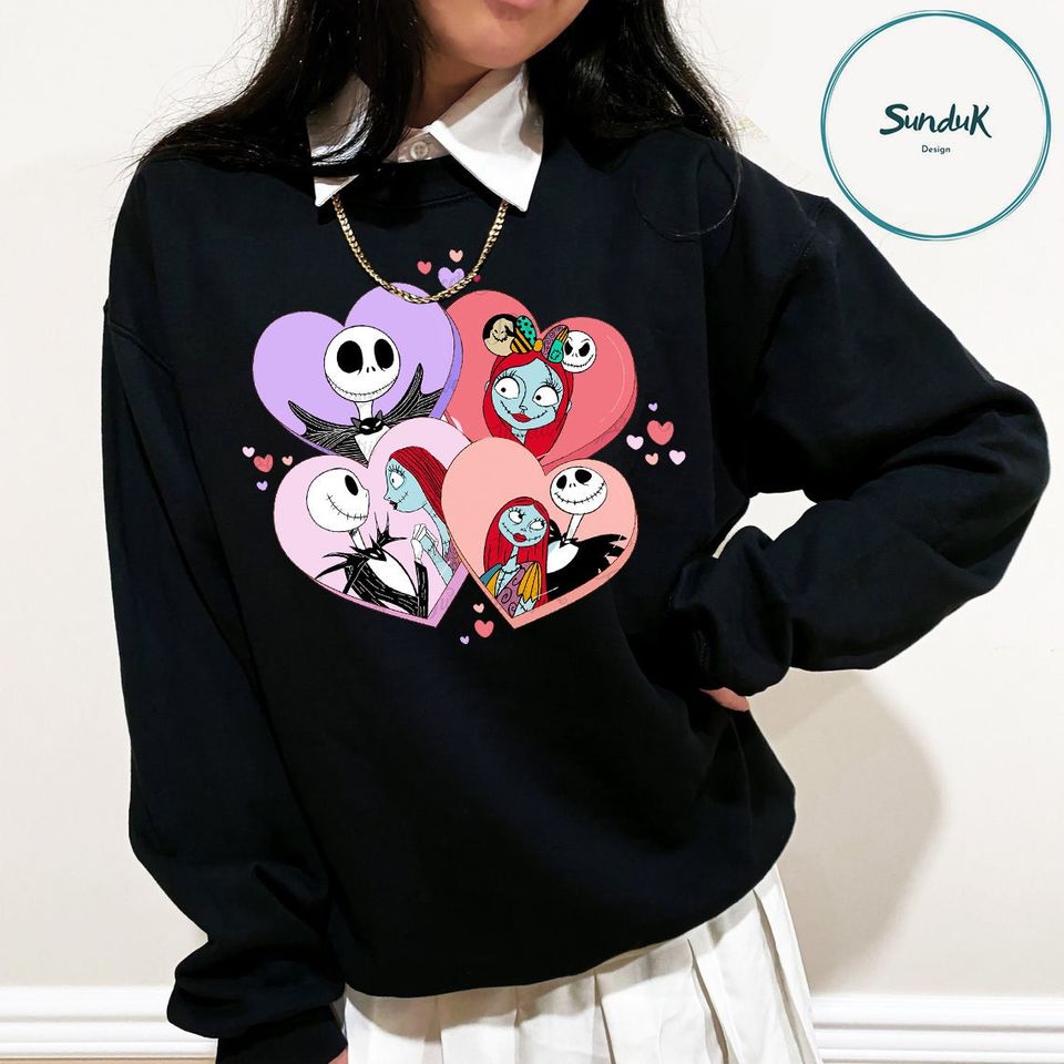 Disney Jack and Sally Valentine's Day Sweatshirt