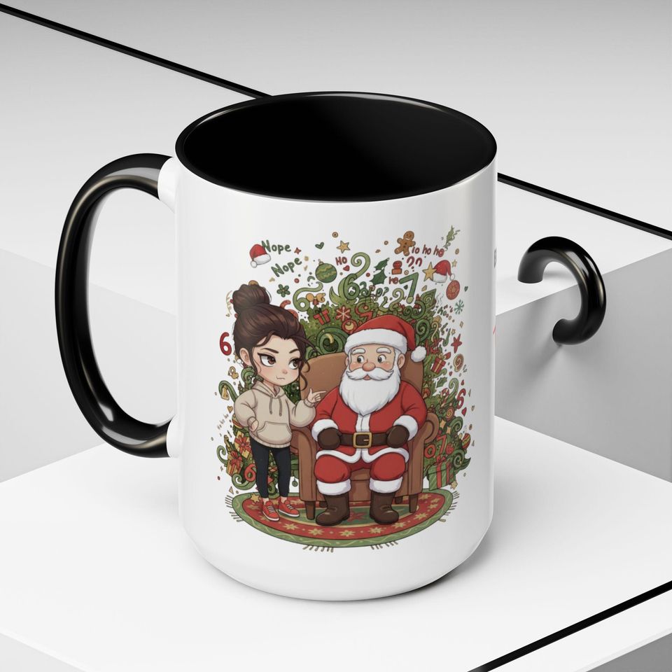 Funny Sarcastic Christmas Mug: TikTok 6 7 Trend