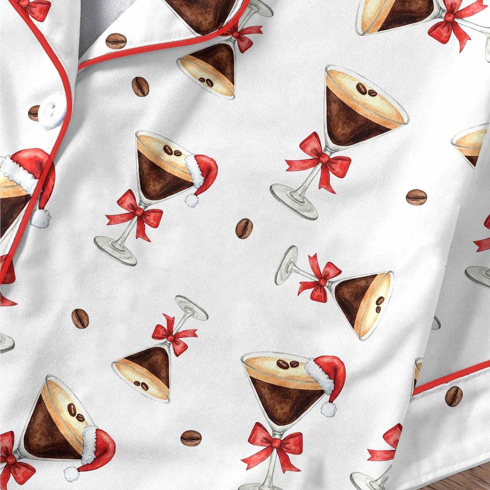 Espresso Martini Christmas Pajamas Set for Adults