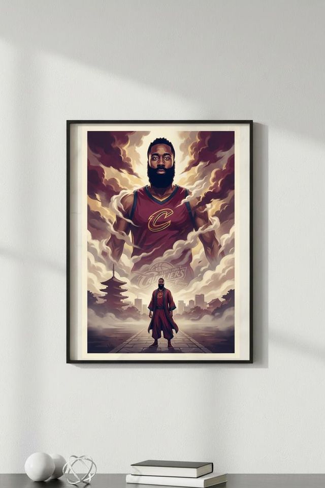 James Harden Cavaliers Retro Poster