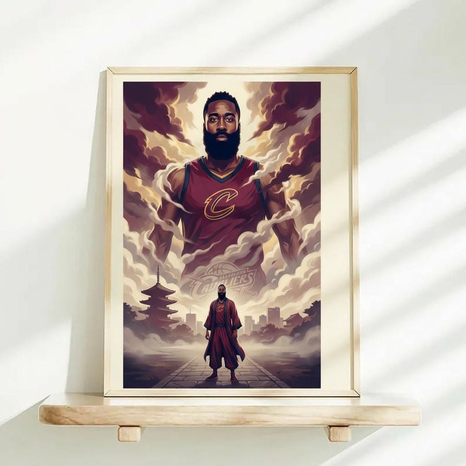 James Harden Cavaliers Retro Poster