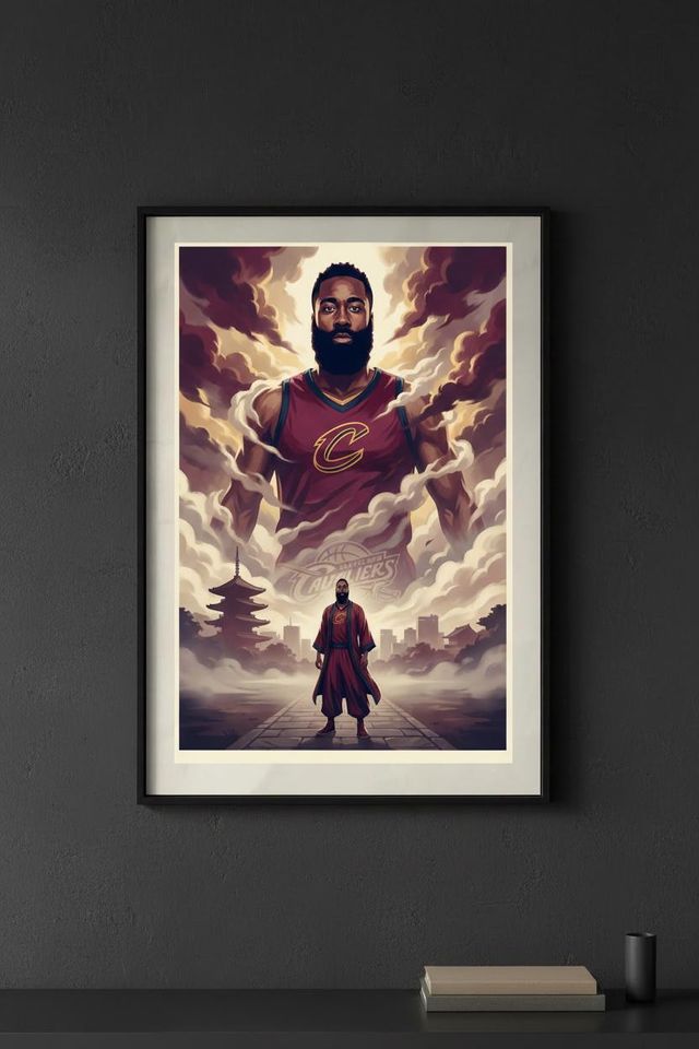 James Harden Cavaliers Retro Poster