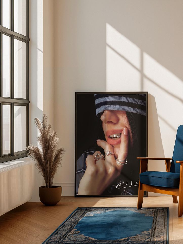 Billie Eilish Signed Poster Limited Edition Music Memorabilia Vertical Poster