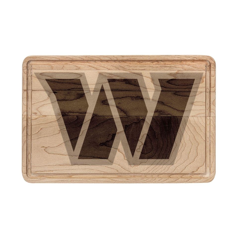 Washington Commanders Wooden Cutting Board | Initial Cutting Board